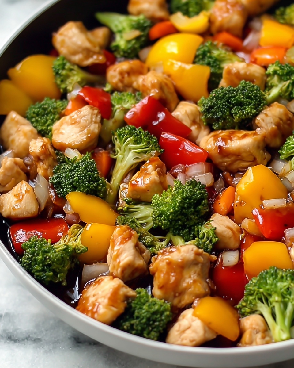 BBQ Chicken Stir Fry with Bell Peppers and Broccoli Recipe - Recipe Image
