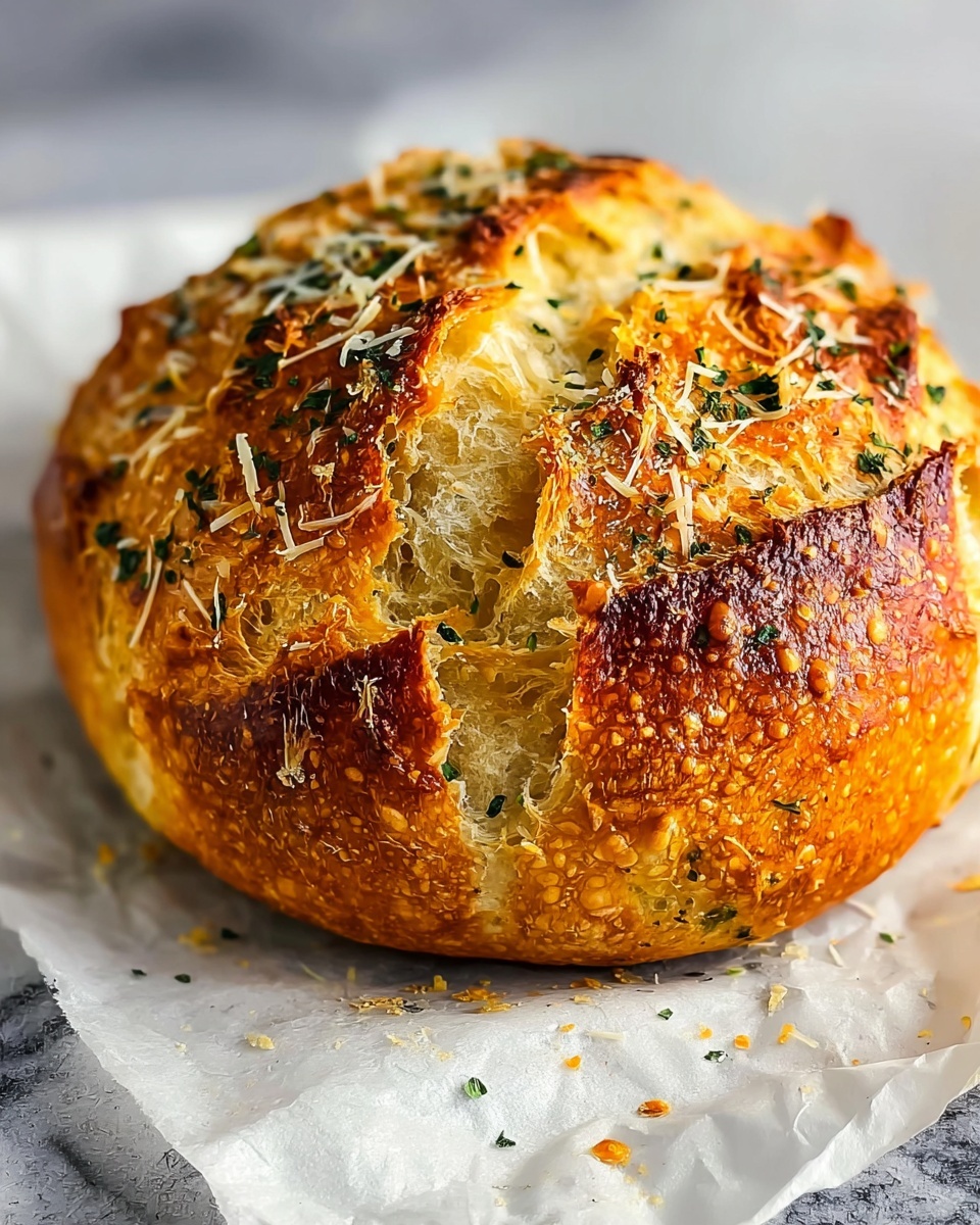 Garlic Parmesan Herb Bread Recipe - Recipe Image