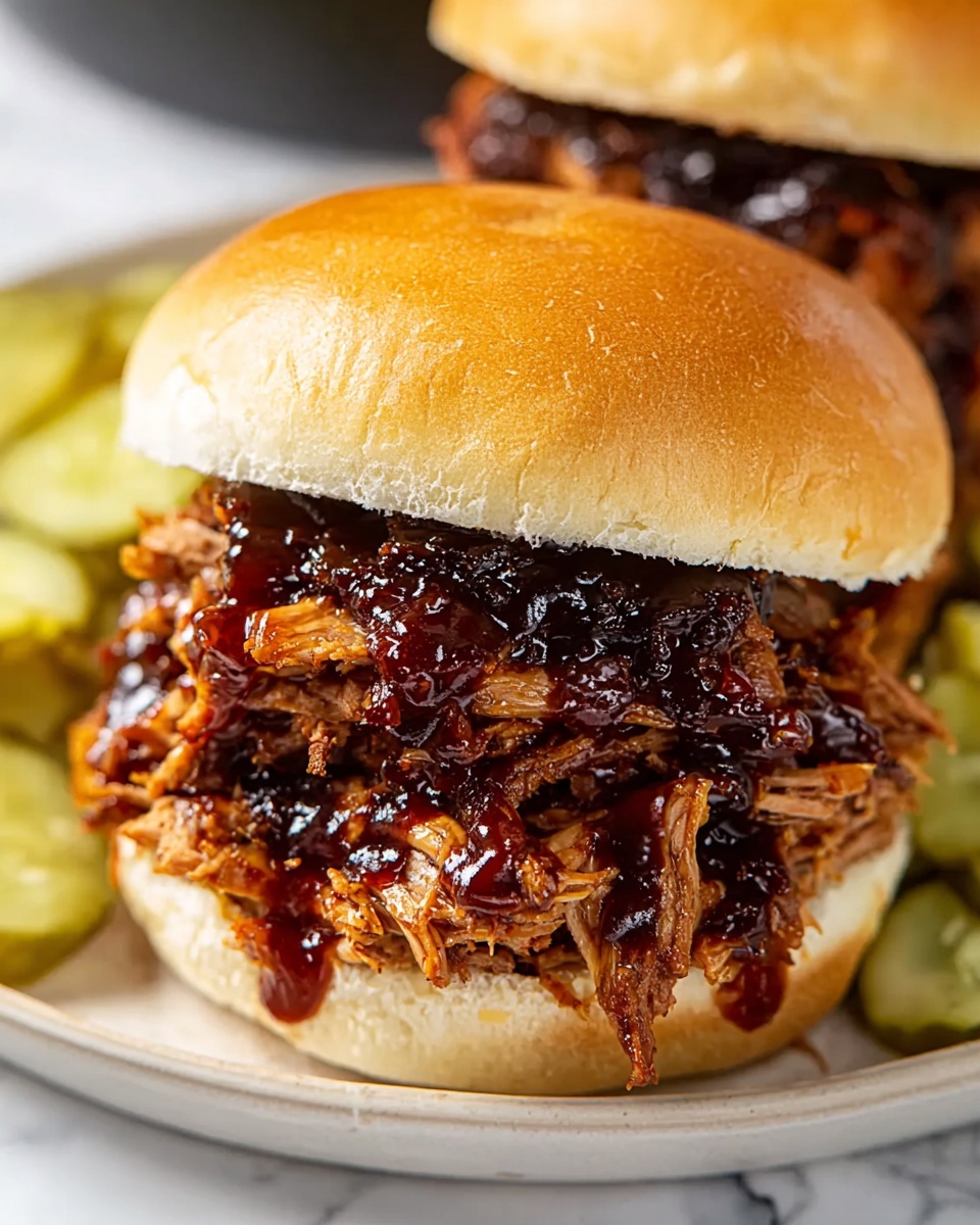 Slow-Cooker Barbecue Pork Sandwiches Recipe - Recipe Image
