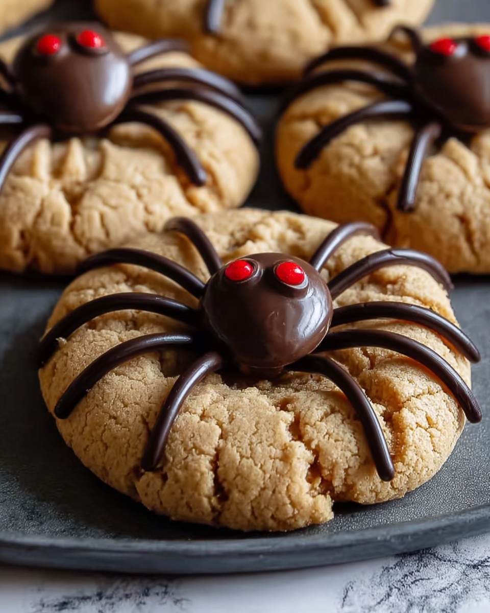 Peanut Butter Spider Cookies: A Spooky Twist for Halloween Recipe - Recipe Image
