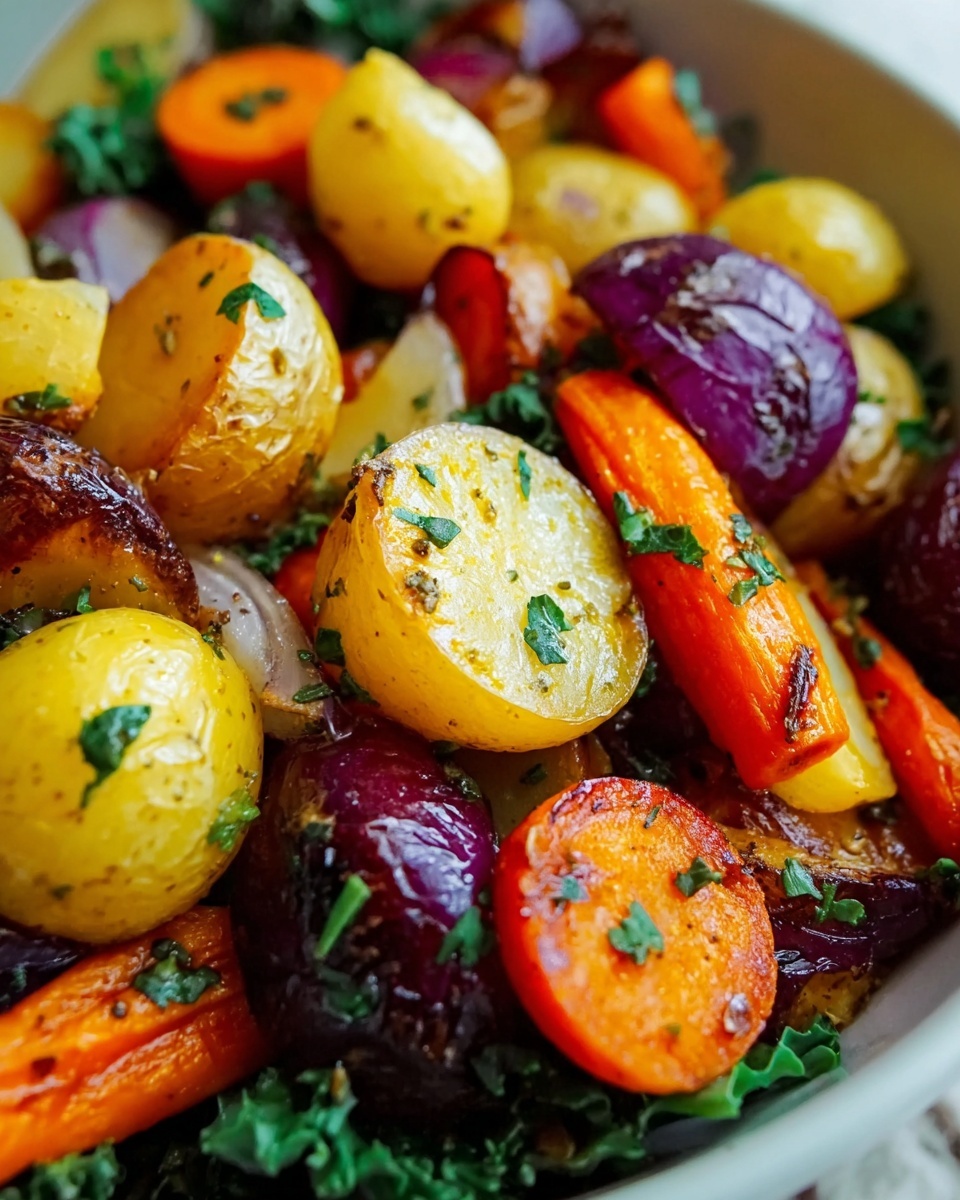 Roasted Winter Vegetable Salad with Maple Dijon Dressing Recipe - Recipe Image