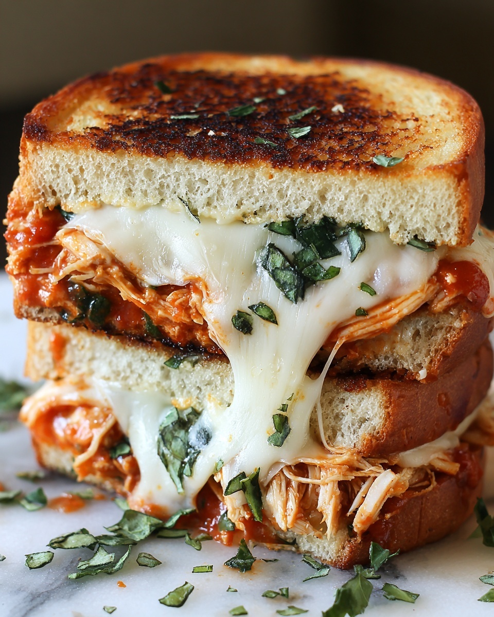 Lazy Chicken Parmesan Grilled Cheese Recipe - Recipe Image