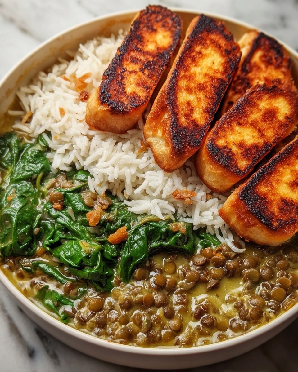 Creamy Coconut Curry Lentils with Spinach Recipe - Recipe Image