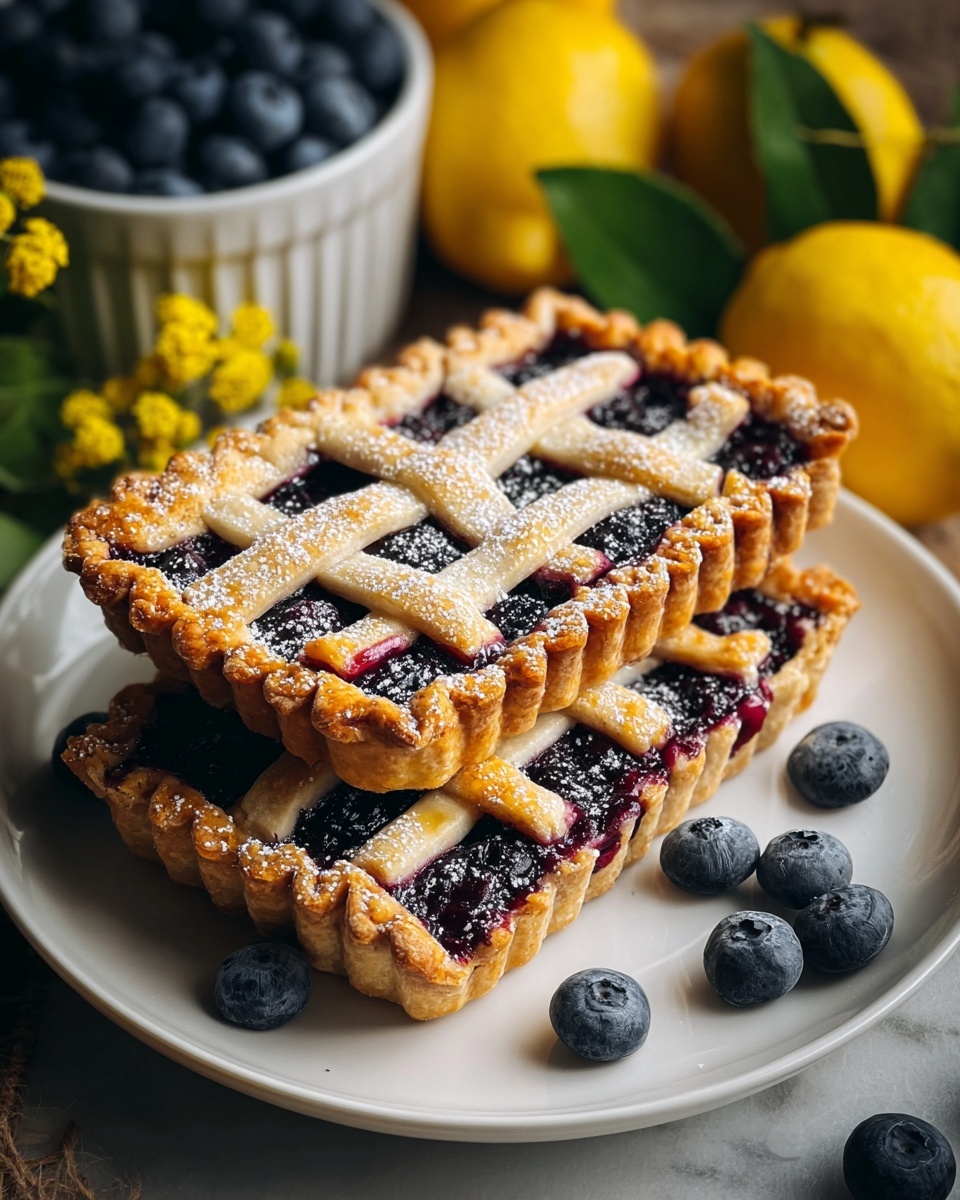 Blueberry Pie Bars with Lattice Top Recipe - Recipe Image