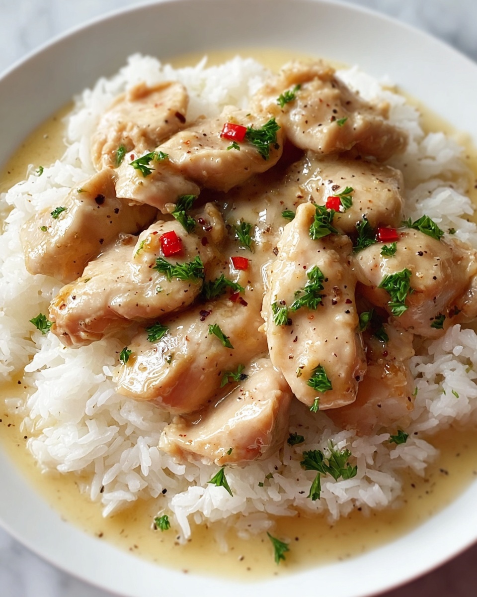 Chicken Scampi with Creamy Garlic Parmesan Rice Recipe - Recipe Image