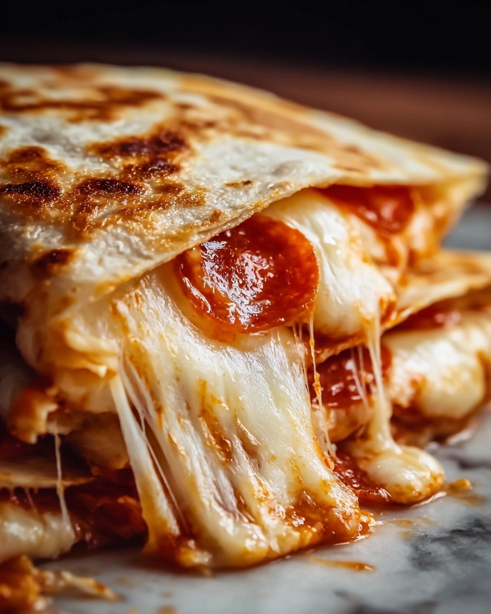 Pepperoni Pizza Quesadillas Recipe - Recipe Image