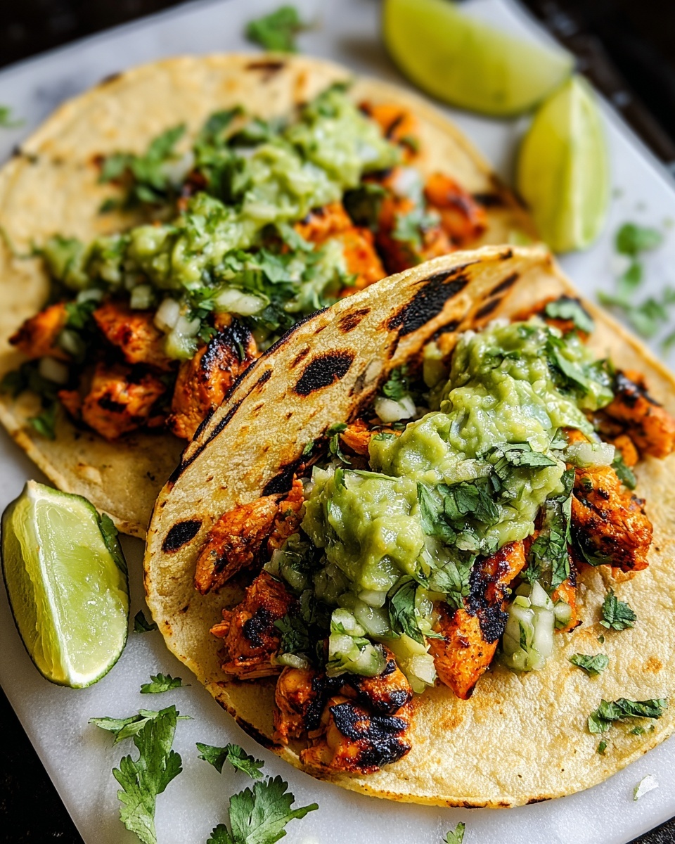 Crispy Poblano Chicken Tacos with Avocado-Jalapeño Salsa Recipe - Recipe Image