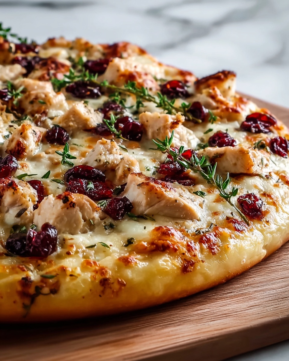 Turkey and Cranberry Pizza Recipe - Recipe Image