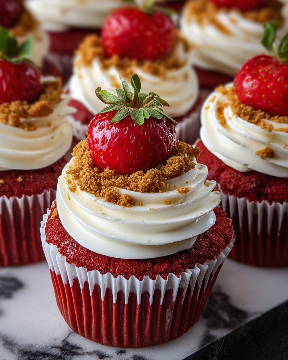 Cheesecake Red Velvet Cupcakes Recipe - Recipe Image
