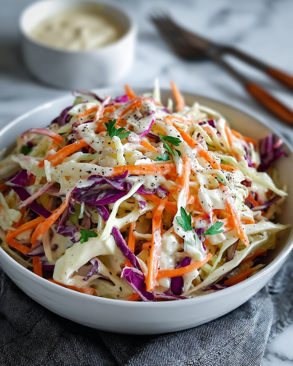 The Best Old-Fashioned Creamy Coleslaw Recipe - Recipe Image