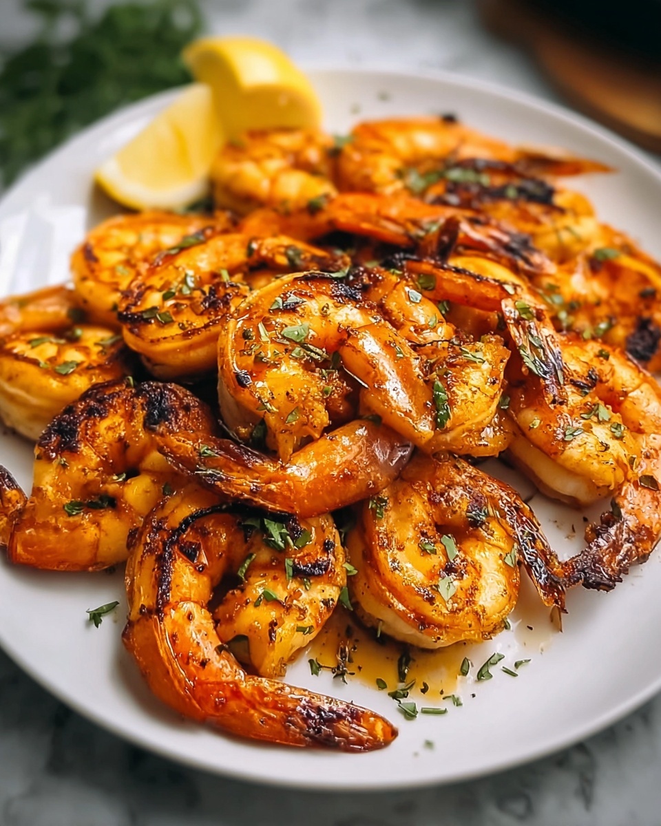 BBQ Grilled Prawns with Garlic, Lemon & Chilli Recipe - Recipe Image
