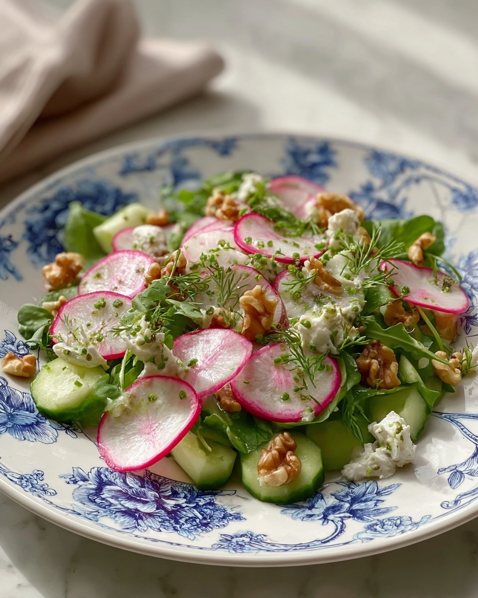 Herb and Radish Salad with Feta and Walnuts Recipe - Recipe Image