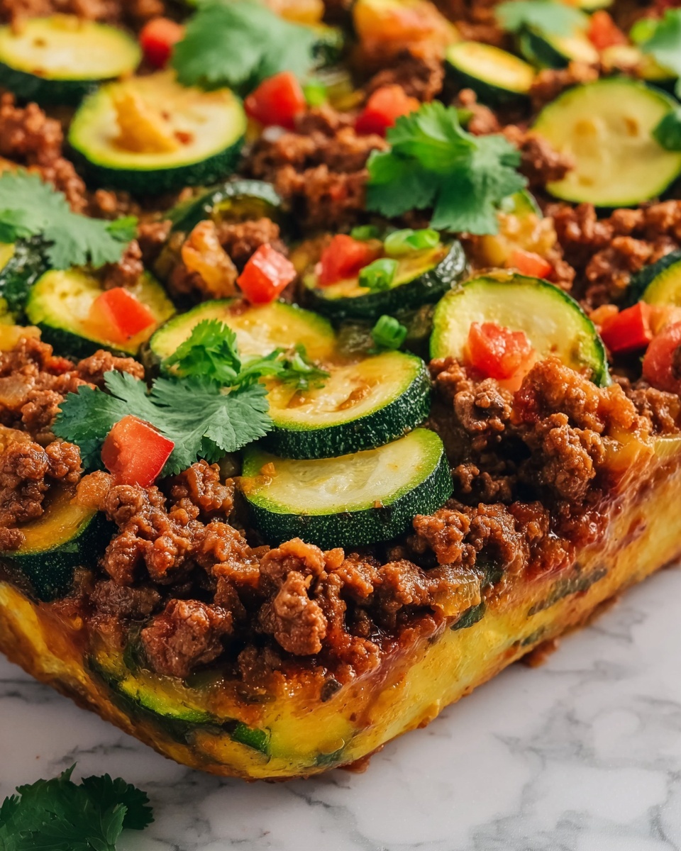Mexican Zucchini and Ground Beef Skillet Recipe - Recipe Image
