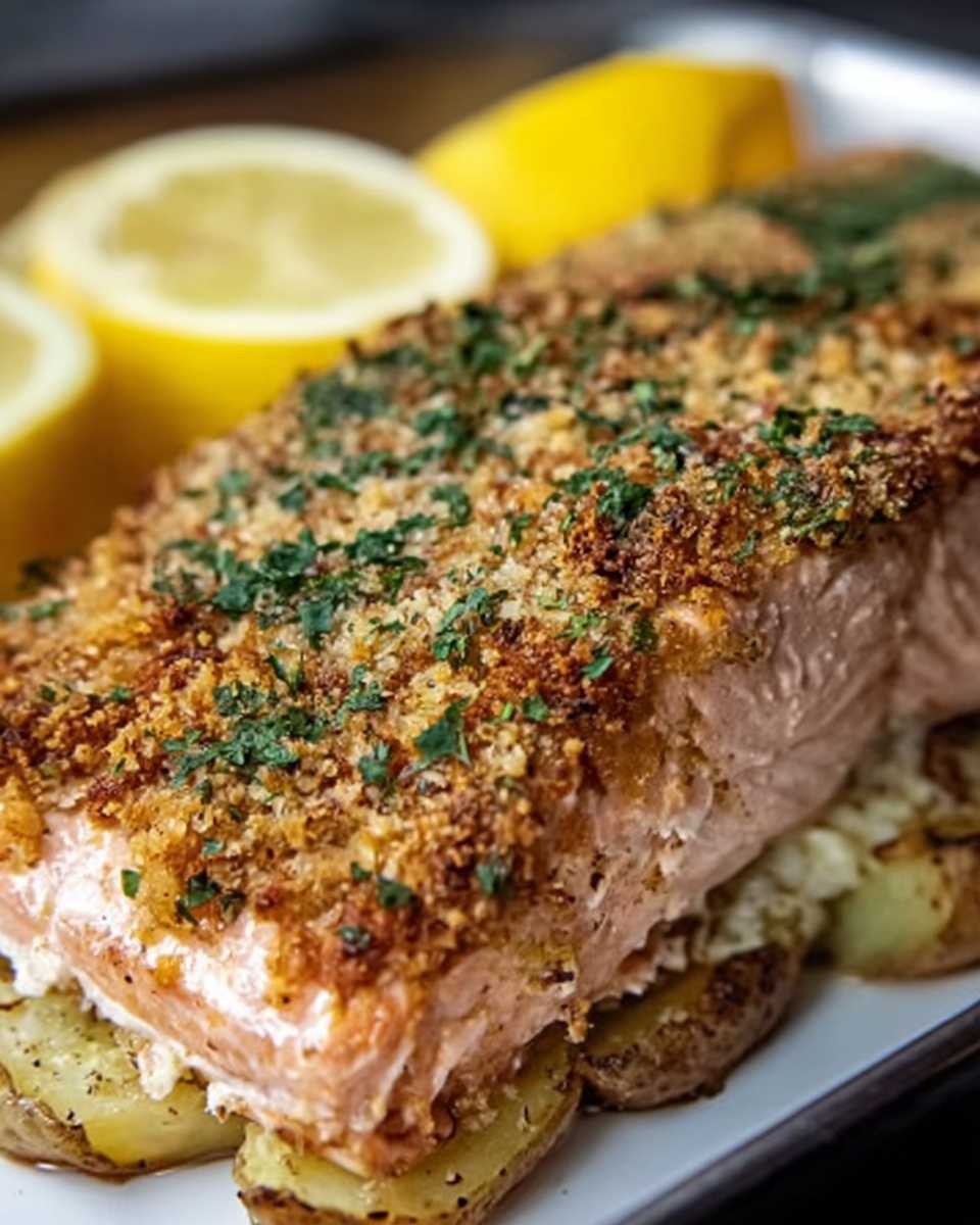 Potato-Crusted Salmon: A Crispy and Elegant Dinner Recipe - Recipe Image