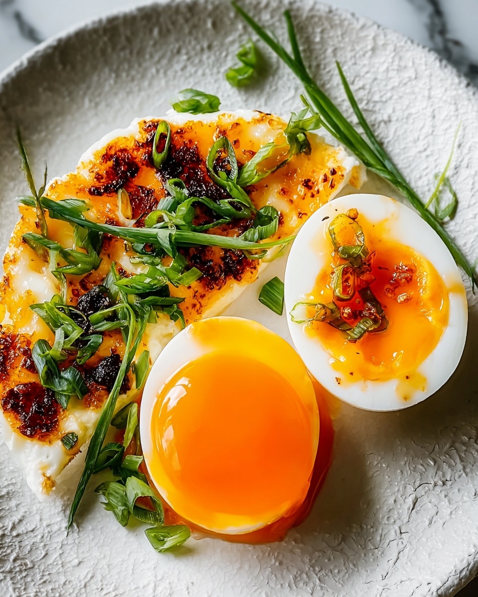 Crispy Cheese Chili Oil Eggs Recipe - Recipe Image