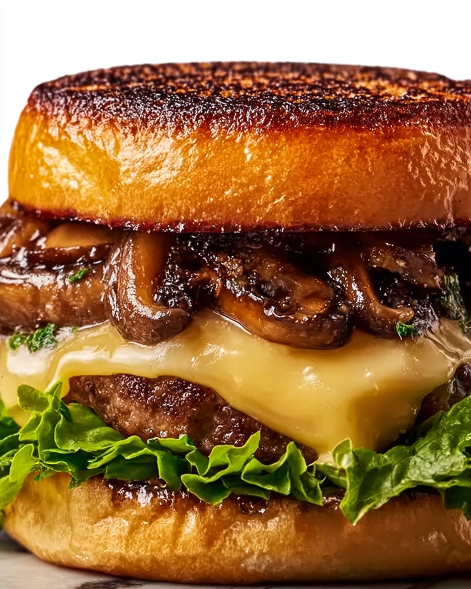 Mushroom Swiss Patty Melt Recipe - Recipe Image