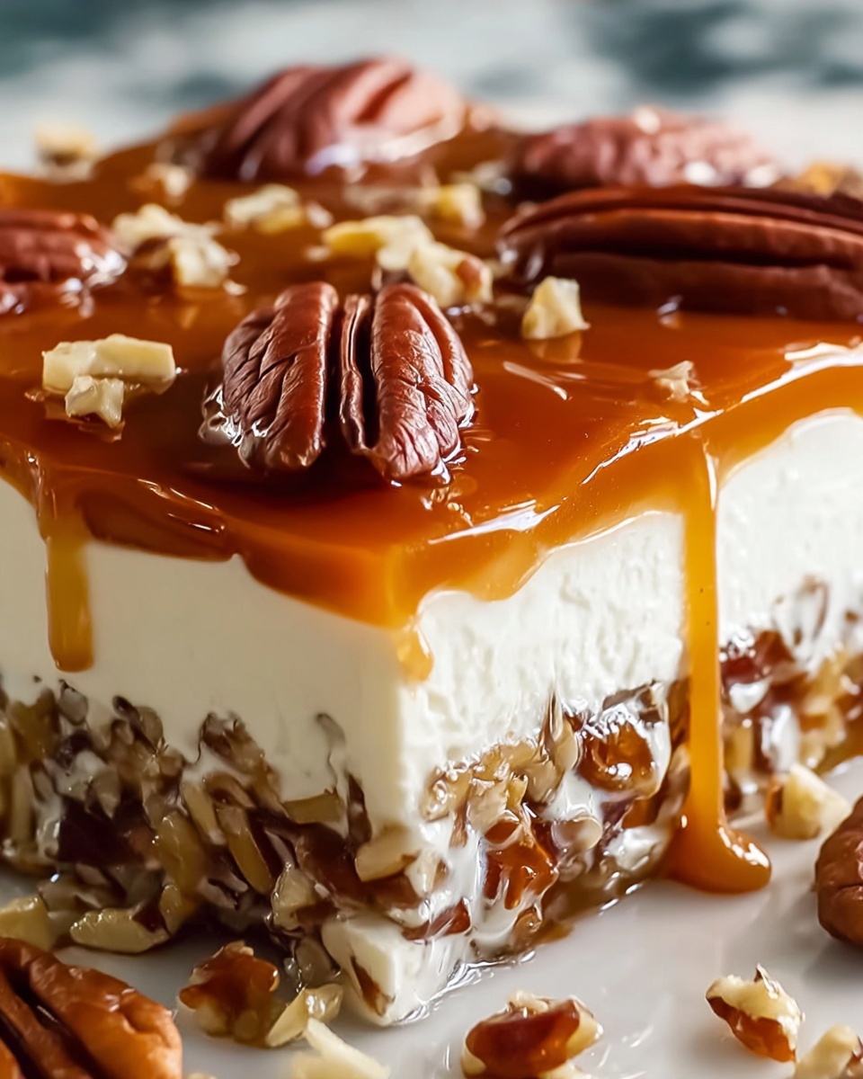 Caramel Pecan Cream Bars Recipe - Recipe Image