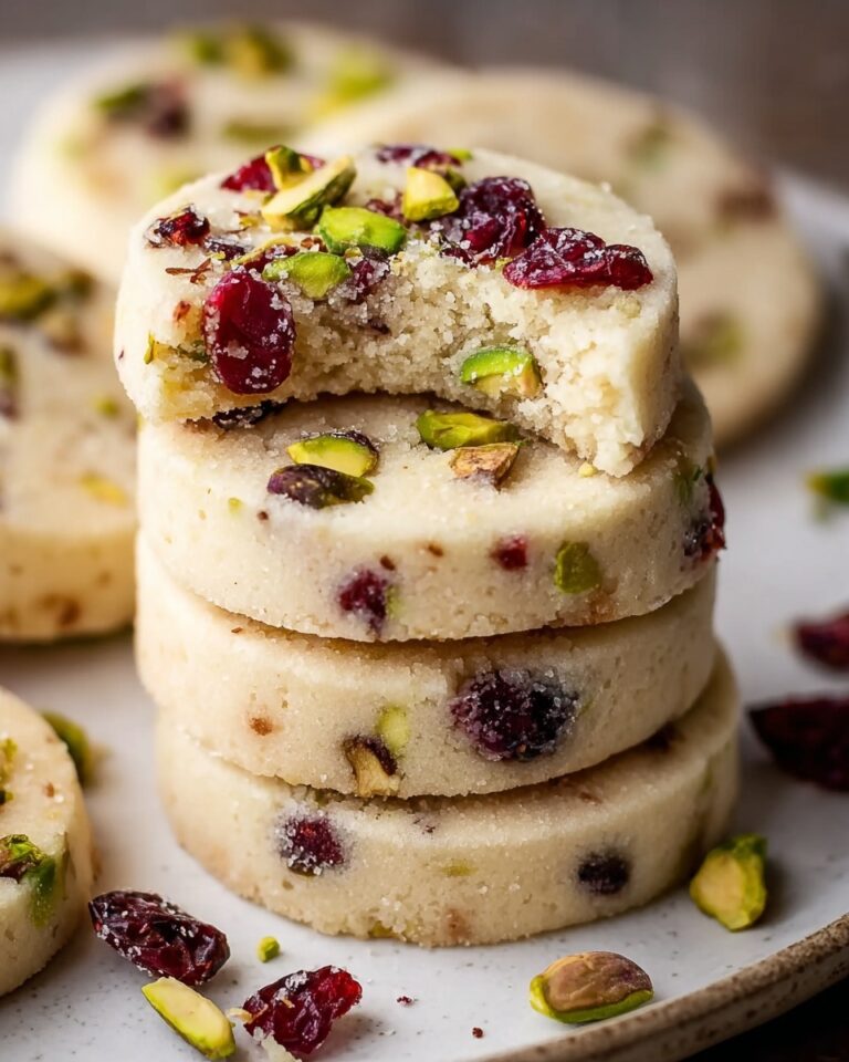 Cranberry Pistachio Shortbread Cookies Recipe