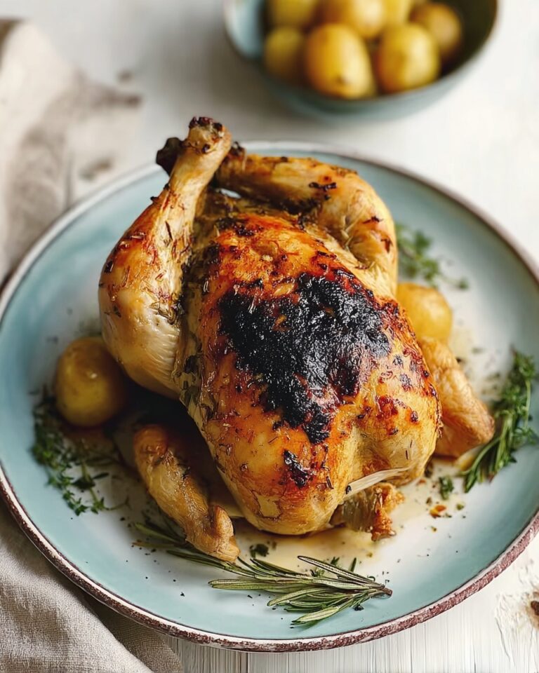 Roast Tarragon Chicken with Crispy Skin Recipe