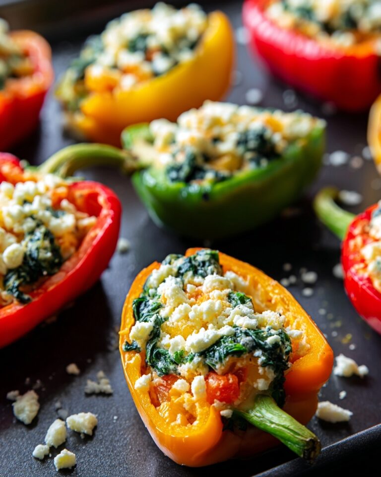 Spinach and Feta Stuffed Mini Peppers Recipe
