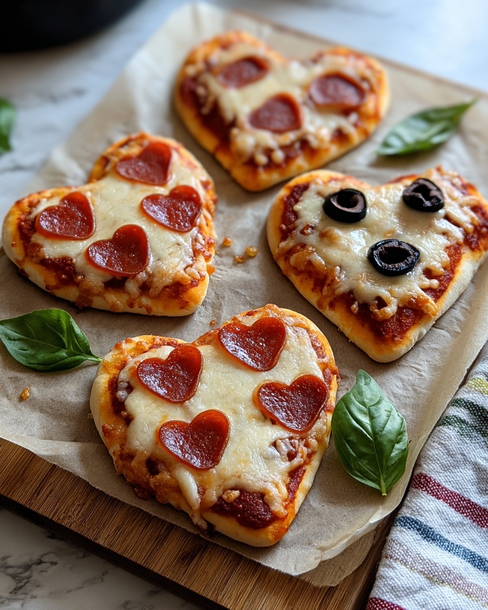 Heart Shaped Mini Pizzas Recipe - Recipe Image