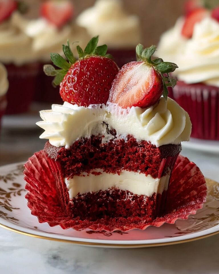 Strawberry Cream Cheese Red Velvet Cupcakes Recipe