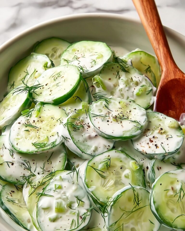 German Creamy Cucumber Salad Recipe