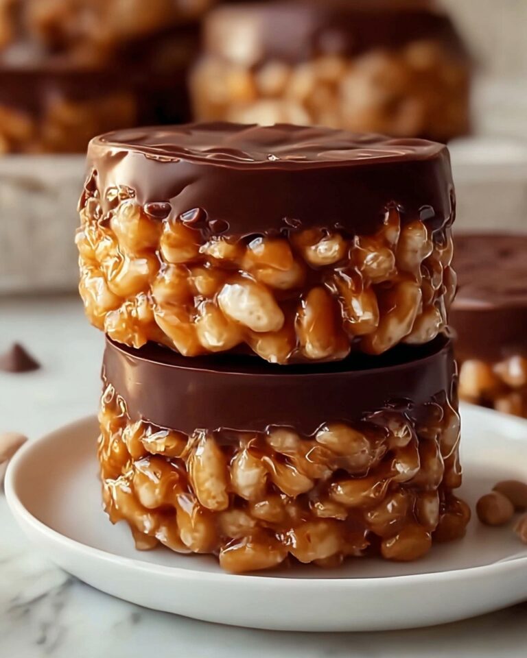 Peanut Butter Chocolate Rice Krispie Treat Cups Recipe