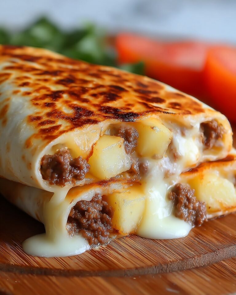 Cheesy Beef and Potato Burritos Recipe