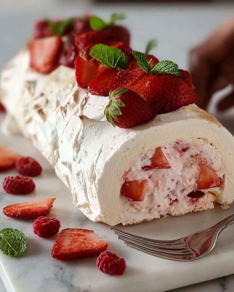 Strawberry Pavlova Roulade Recipe