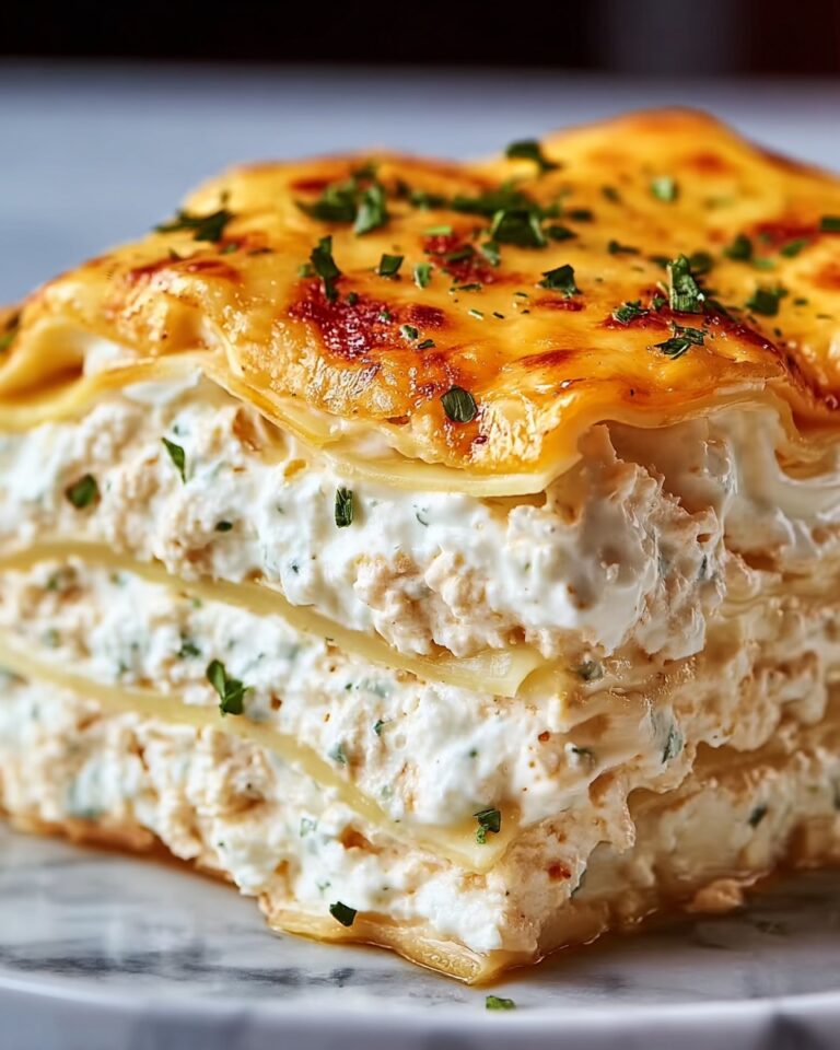 Cheesy Buffalo Chicken Lasagna with Ranch Drizzle Recipe