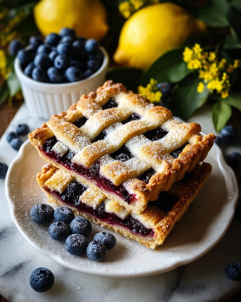 Blueberry Pie Bars with Lattice Top Recipe