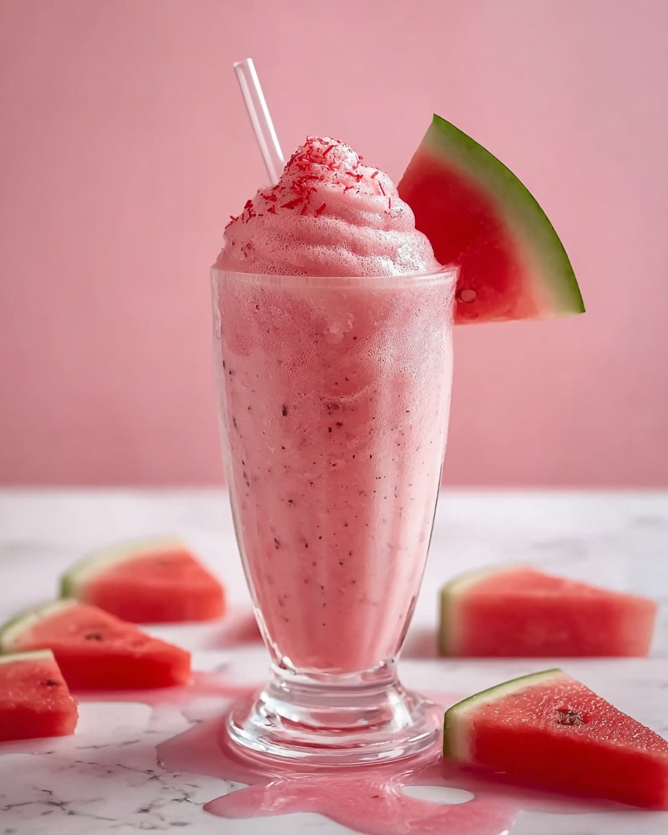 Watermelon Strawberry Coconut Smoothie Recipe - Recipe Image