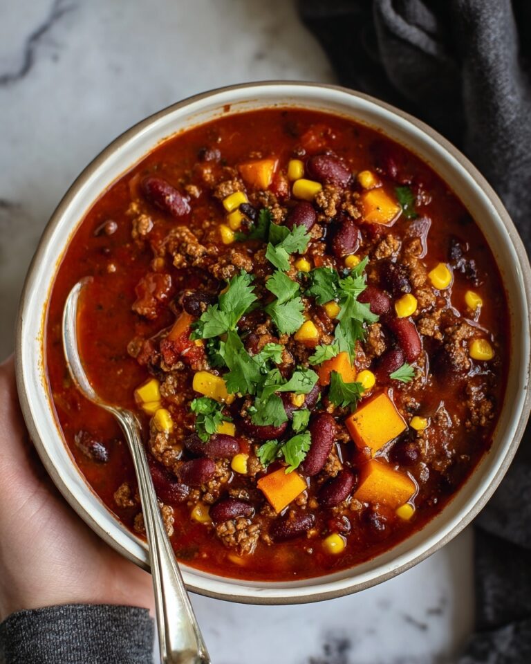 Easy Butternut Squash Chili with Turkey or Beef Recipe