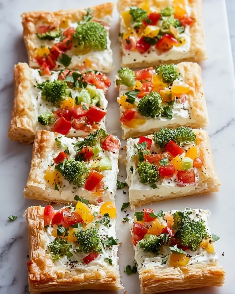 Crescent Roll Veggie Pizza with Cream Cheese Recipe