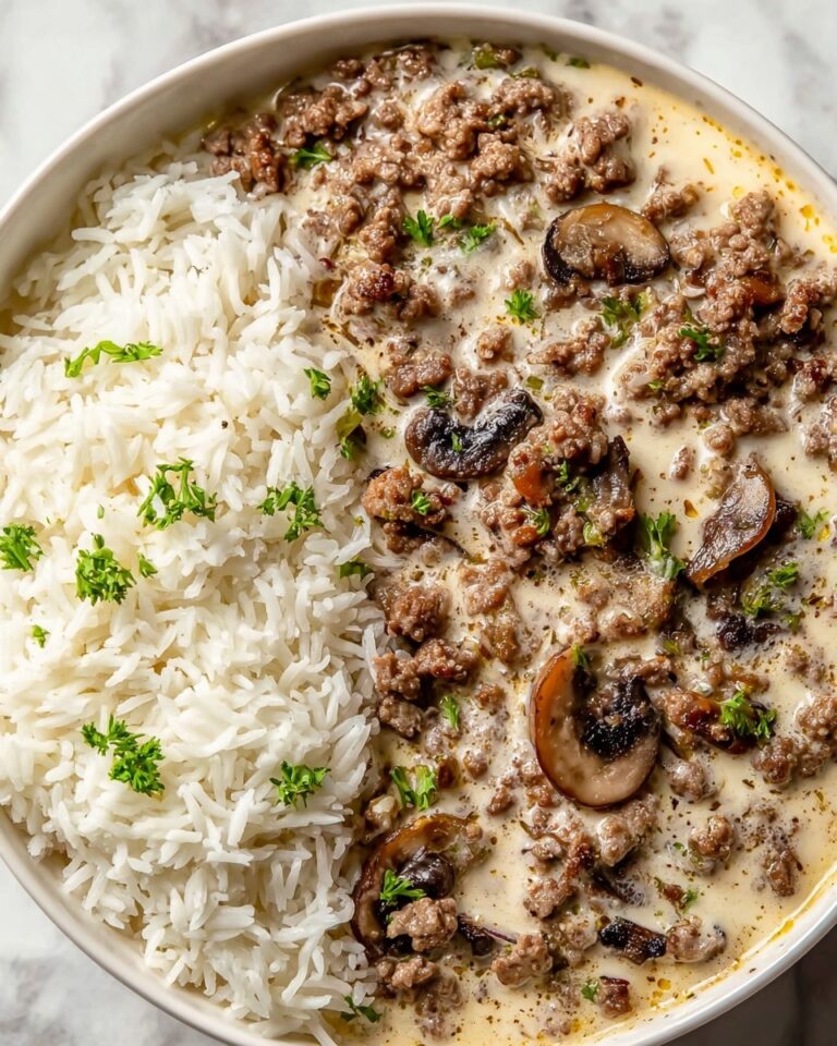 Ground Beef Stroganoff and Rice Recipe