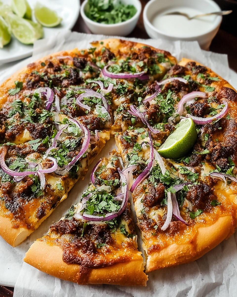 Crispy Oven-Baked Birria Pizza Recipe - Recipe Image