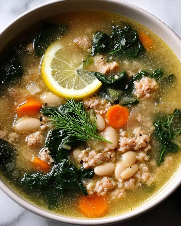 Lemon White Bean Soup with Turkey and Greens Recipe