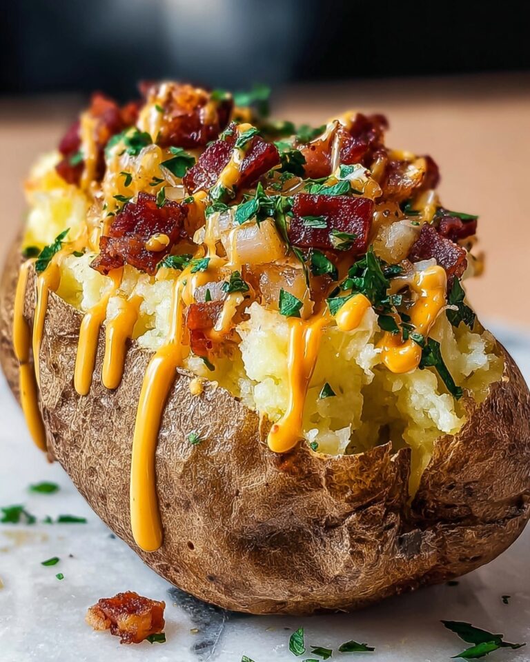 Loaded Baked Potato with Steak Bites Recipe
