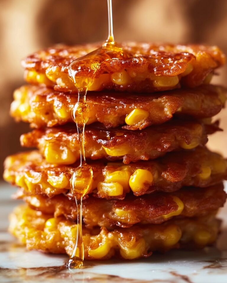 Sweet Corn Fritter Stacks with Honey Butter Recipe