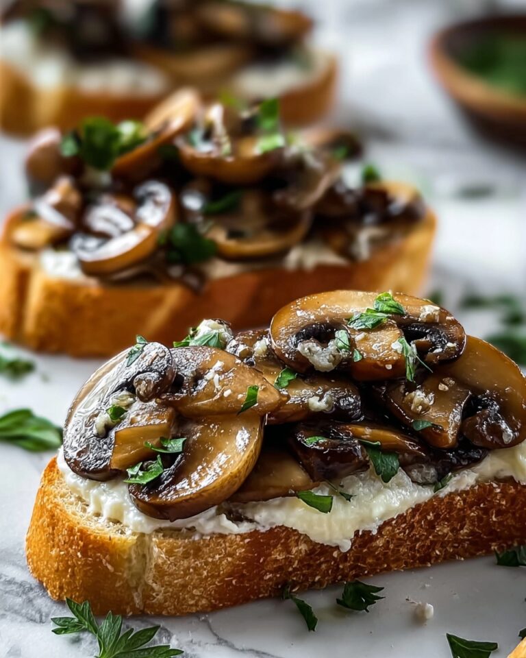 Garlic Mushroom Toast Recipe