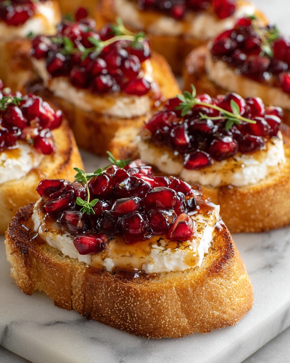 Pomegranate Brie Crostini Appetizer Recipe - Recipe Image