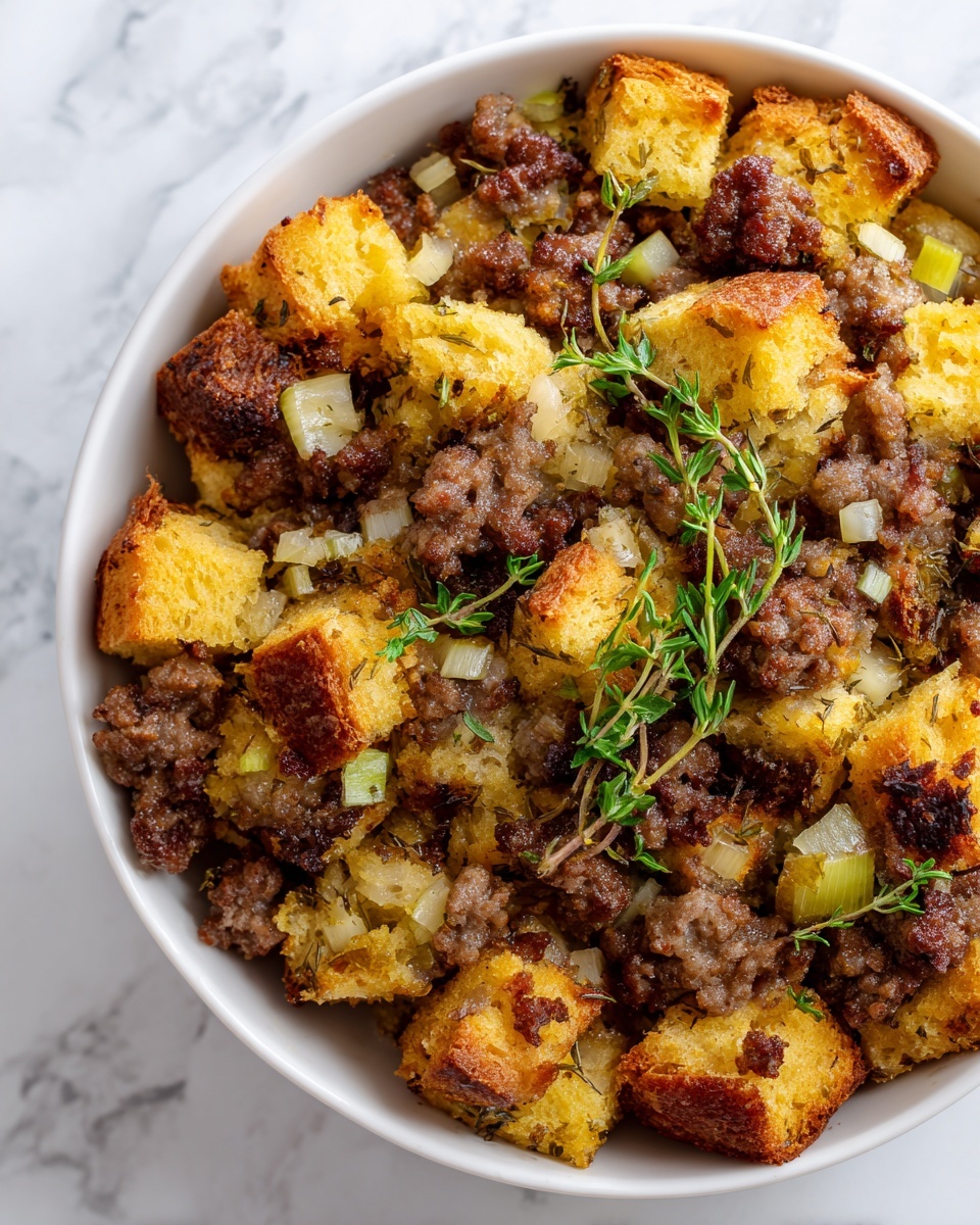 Crockpot Stuffing with Sausage and Apple Recipe - Recipe Image