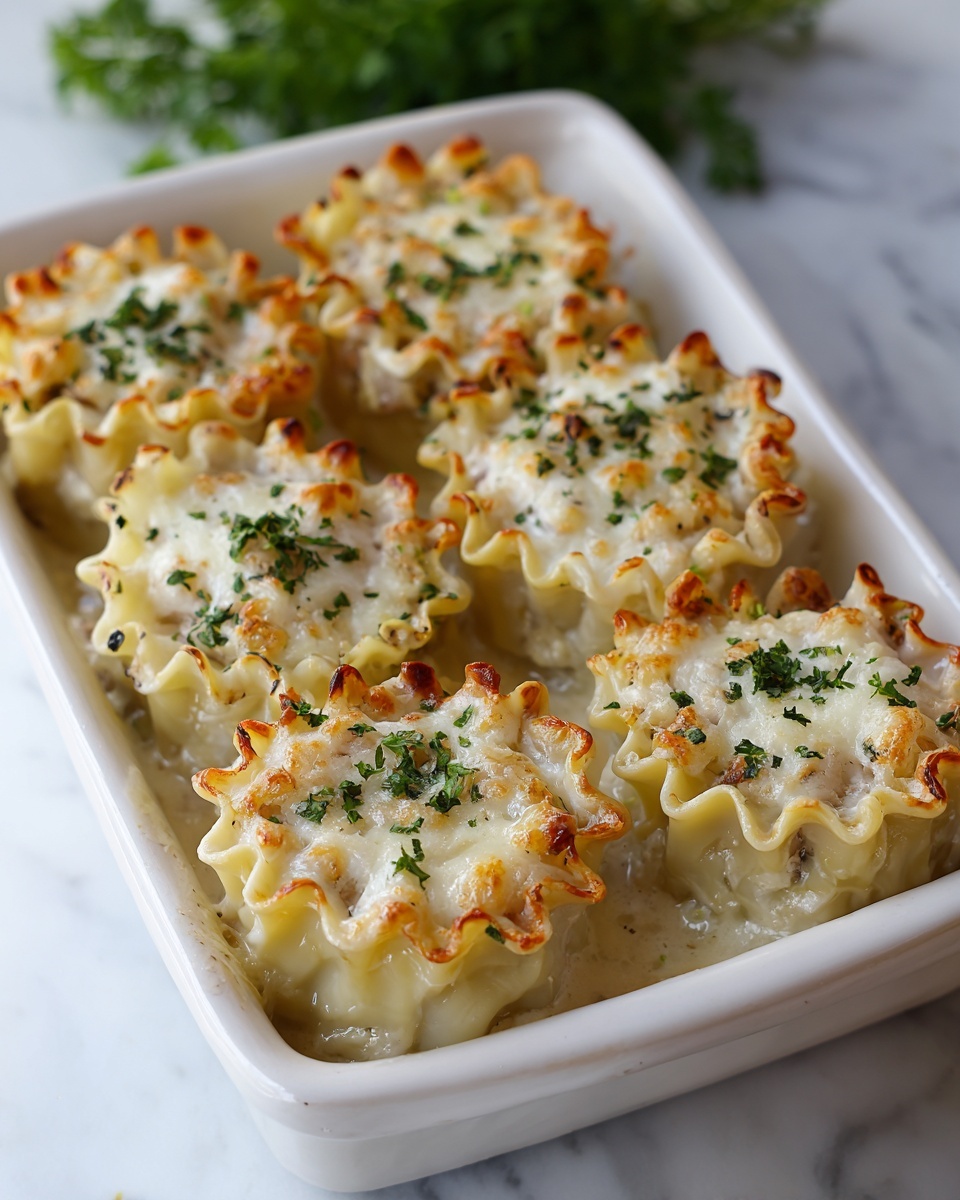 Chicken Alfredo Lasagna Rolls Recipe - Recipe Image