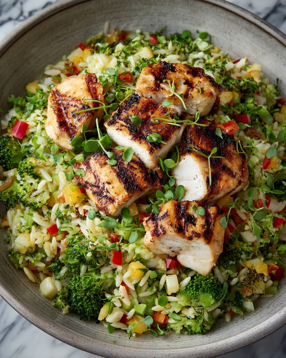 Lemon Chicken & Veggie Orzo Stir Fry Recipe - Recipe Image