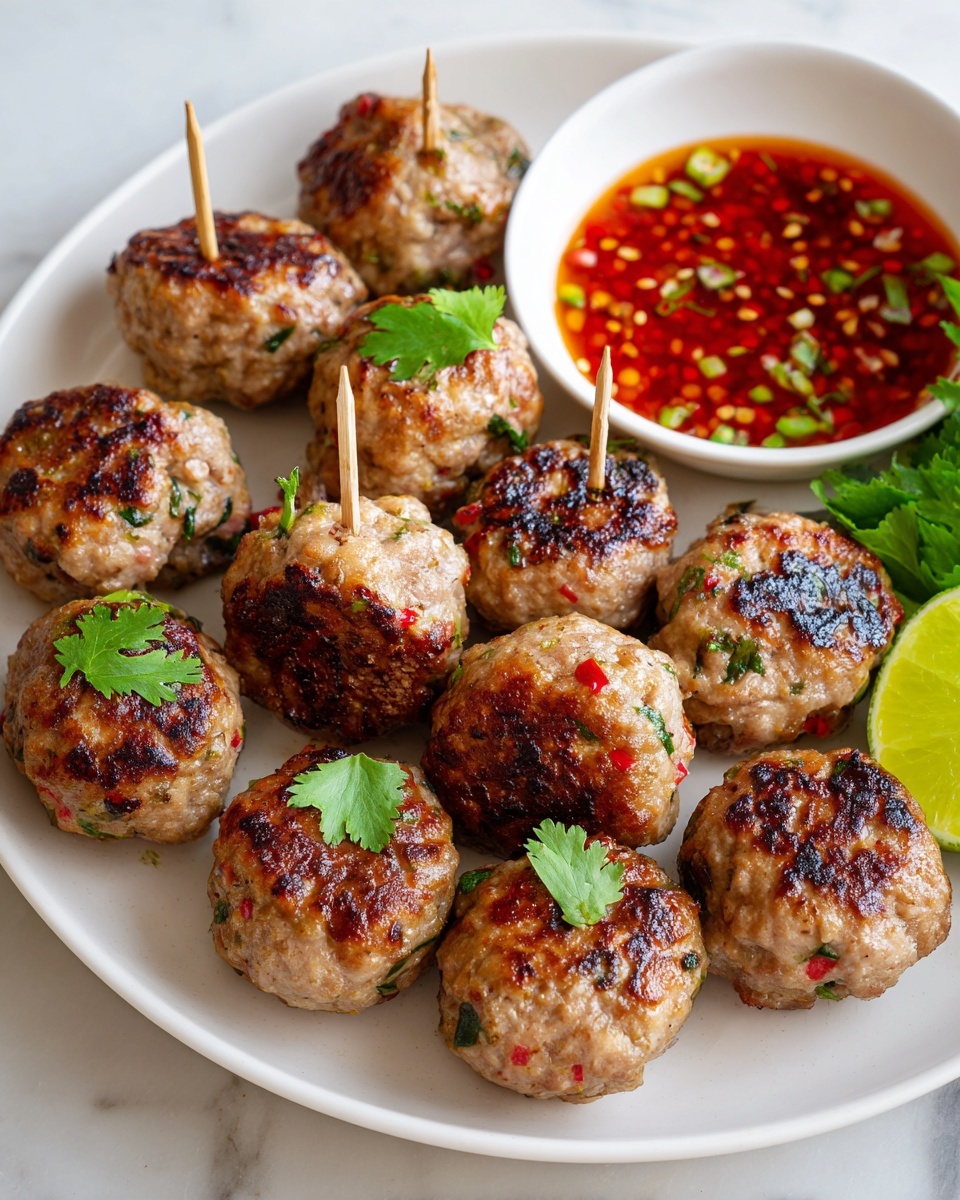 Spicy Baked Shrimp Balls with Sweet Chili Sauce Recipe - Recipe Image