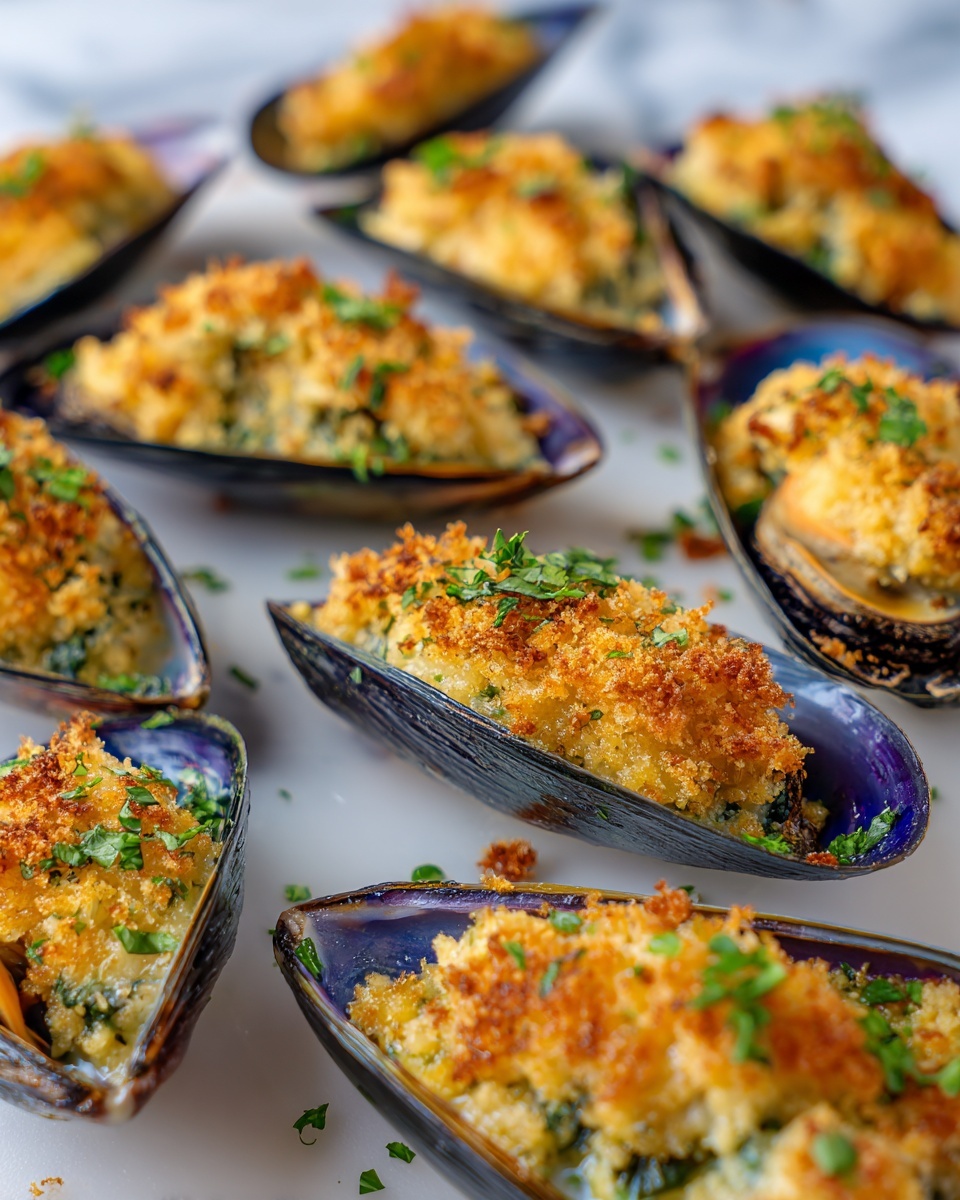 Stuffed Baked Mussels Recipe - Recipe Image
