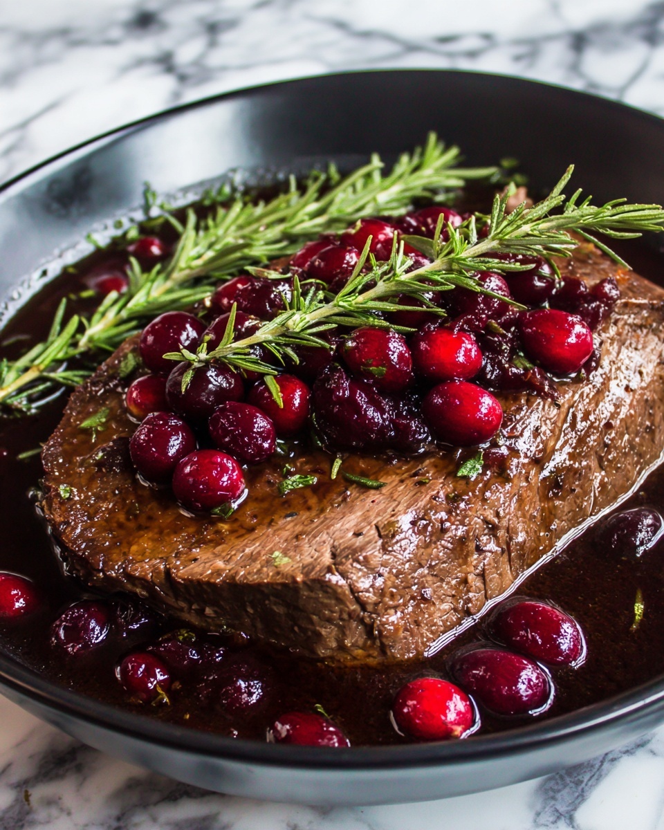 Cranberry Balsamic Roast Beef Recipe - Recipe Image