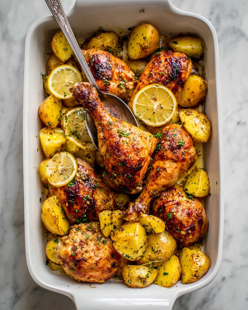 Lemon Greek Chicken and Potatoes Recipe - Recipe Image