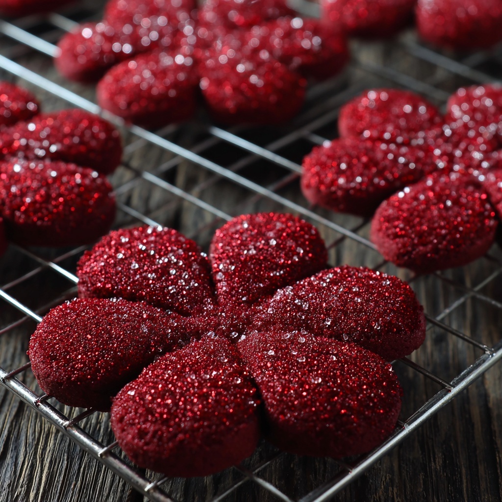 Red Velvet Spritz Cookies Recipe - Recipe Image